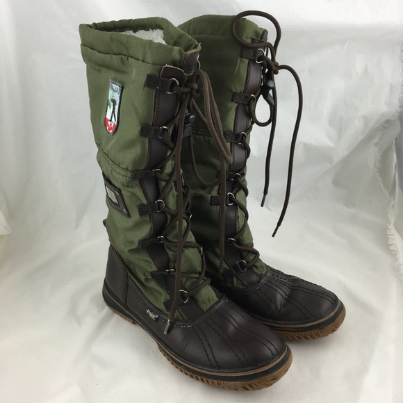 olive green winter boots